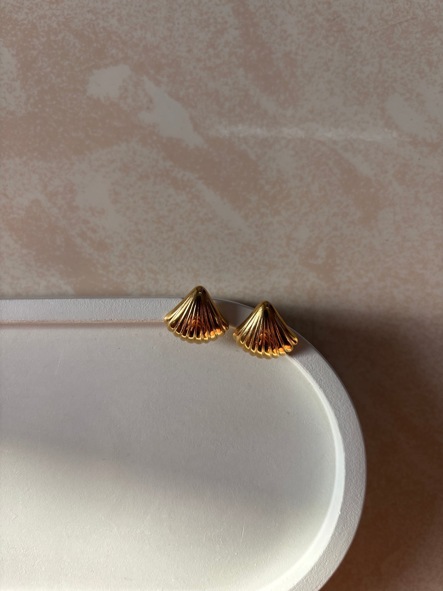 Golden Shell Studs